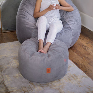 Pouf Footstool - Chenille