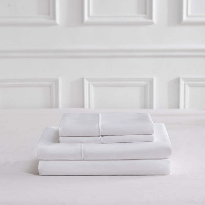 SlumberShield Bamboo Viscose Sheet Set - White