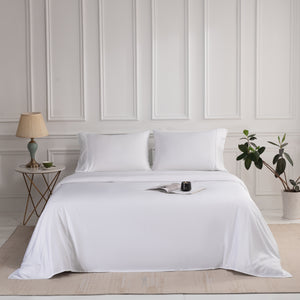 SlumberShield Bamboo Viscose Sheet Set - White