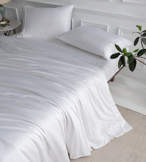 SlumberShield Bamboo Viscose Sheet Set - White