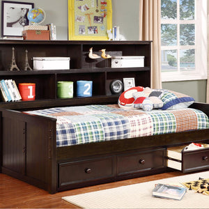 Lakeshore Twin Sideways Bed with 3 Drawer Storage (Espresso) Kids Bedroom Sets Dock48Product 